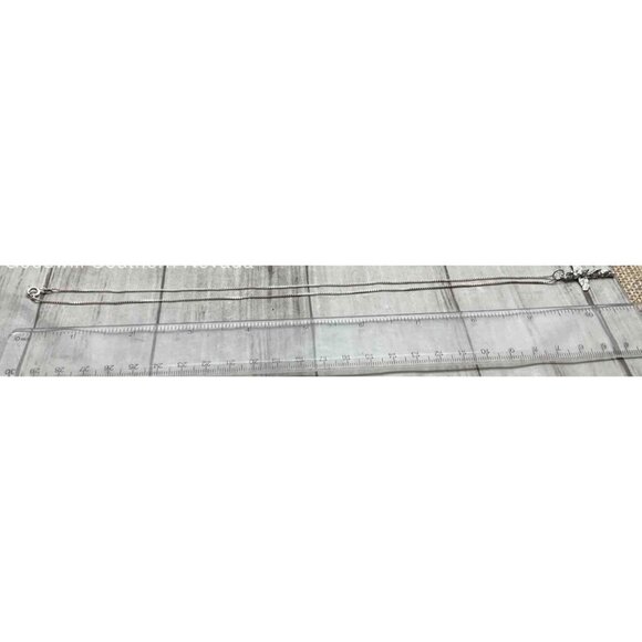 19" Box Chain Totem Pole Native American Pendant Necklace Sterling Italy 8162 - Picture 6 of 11